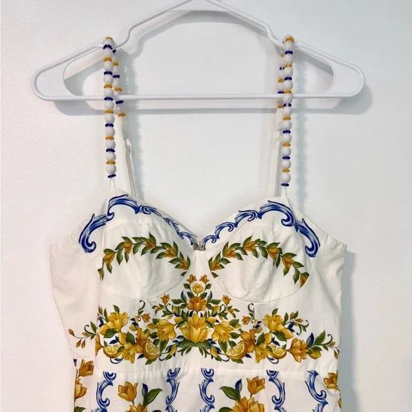 Farm Rio Off White Sicily Cotton Midi Dress - Picture 5 of 8